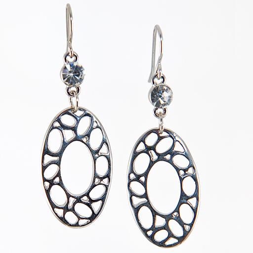 EA576: Brightonesque Oval Earrings Gold