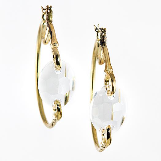 EA616: Hoop Earrings with Crystal