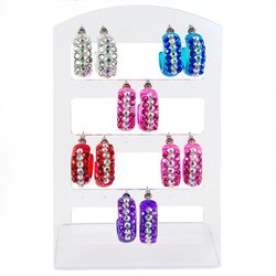 EA633: Six Pairs of Crystal Hoops