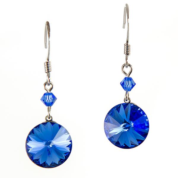 EA665: Sapphire Crystal Earrings