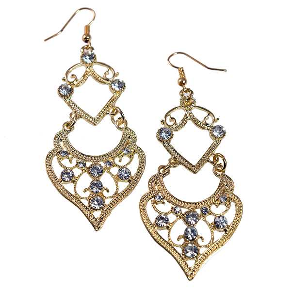 EA727: Elegant Filigree Heart Inspired Earrings