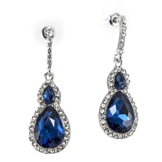 EA735: Swarvoski Crystal Teardrop Earrings