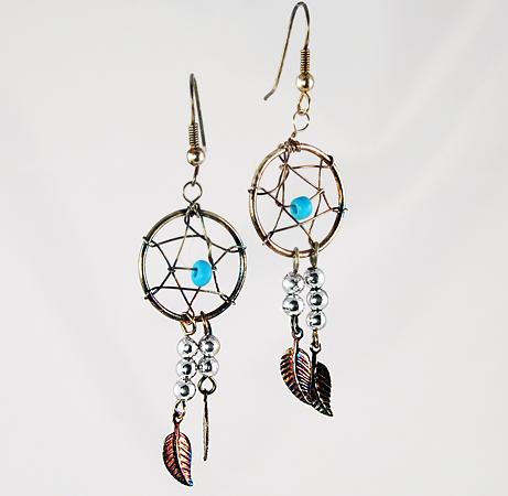 CL40: Native American / Western Dream Catcher Earrings