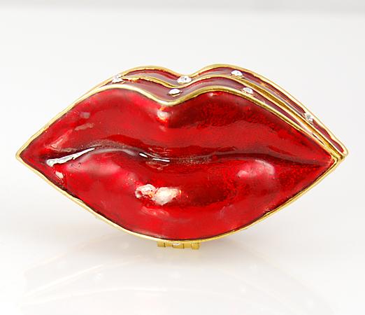 EJ02: Red Hot Enamel Lip Box