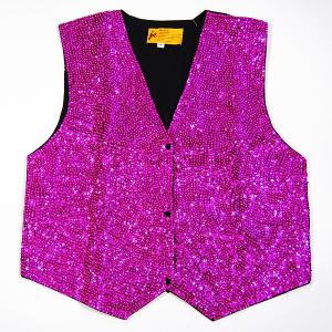 VE40: Fushia Sequin Vest