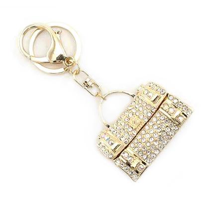 KE61: Elegant Designer Crystal Keychain