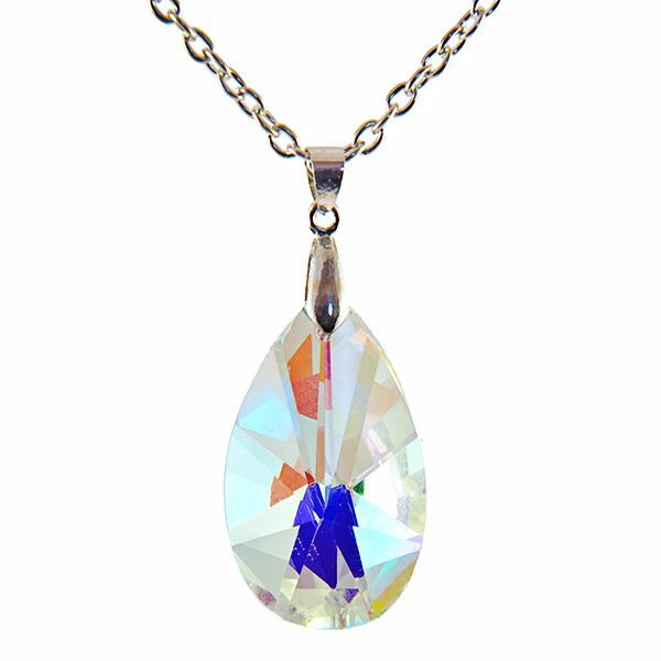 NA242: AB Crystal Teardrop Pendent