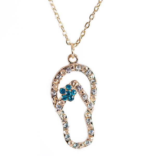 NA258: Jewel Tone Sandal Necklace