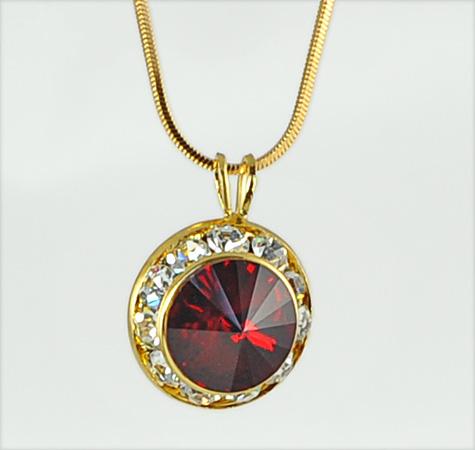 NA260: Swarovski Ruby Crystal Necklace