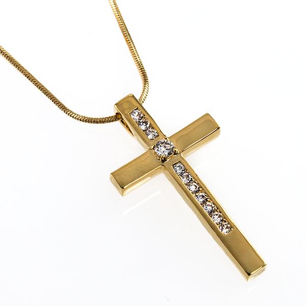 NA262: CZ Cross Necklace