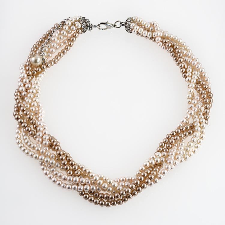 NA285: Multi Strand Pearl Necklace