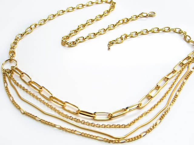 NA303: Multi Strand Gold Neclace