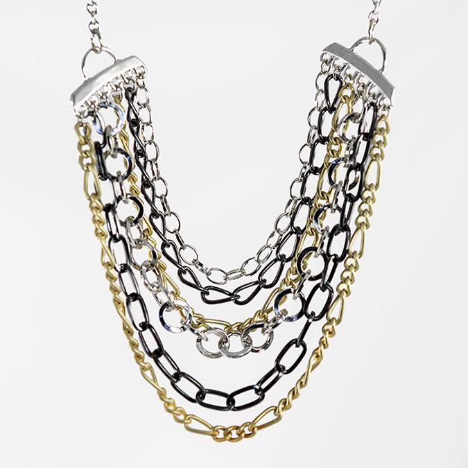 NA359: Multi Strand Chain Necklace