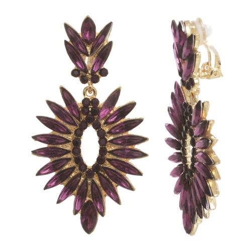 NC162: Amethyst Austrian Crystal Earrings