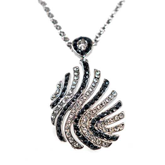 NC177: Elegant Austrian Crystal Set Zebra Inspired