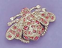 PA238P: Pink Crystal Bee Pin