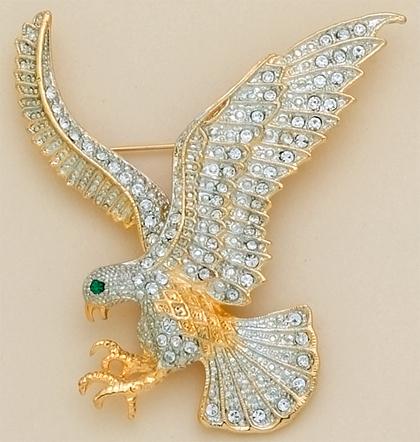 PA291: Austrian Crystal Eagle Pin