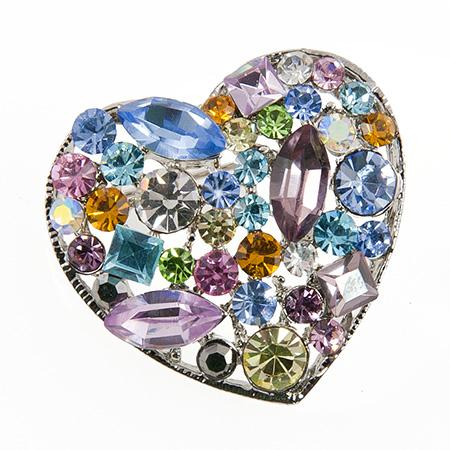 PA405: Multi-Color Heart Pin