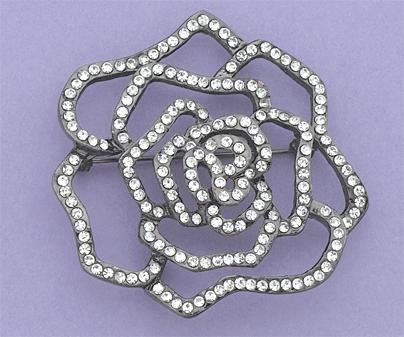 PA461: Crystal Rose Pin