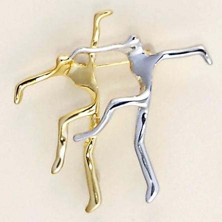 PA520: 2-Tone Dancers Pin