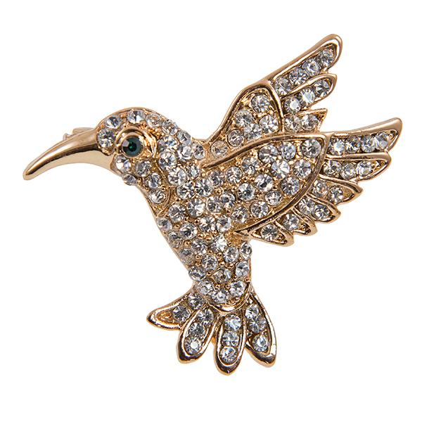 PA630: Crystal Humming Bird Pin