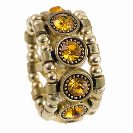 RA139: Golden Yurmanesque Topaz Ring