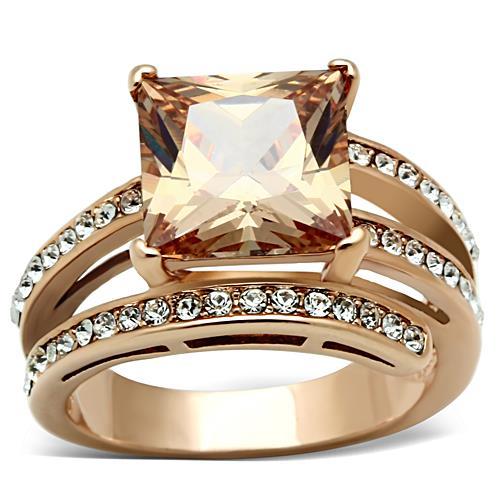 RA192: Champagne Rose Gold Ring