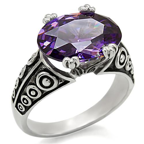 RA193: Amethyst Yurman Style Ring