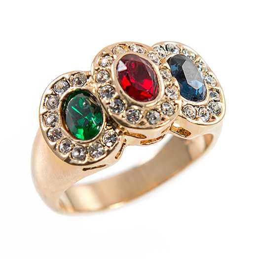 RA306: Jewel Tone CZ Ring