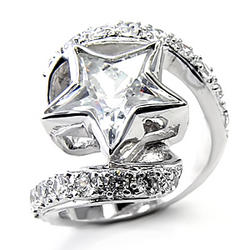 RA109S: CZ Crystal Star Ring