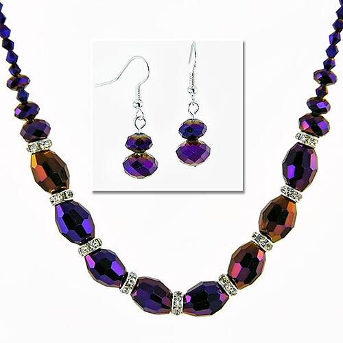 SN244A: Amethyst AB Austrian Crystal Set