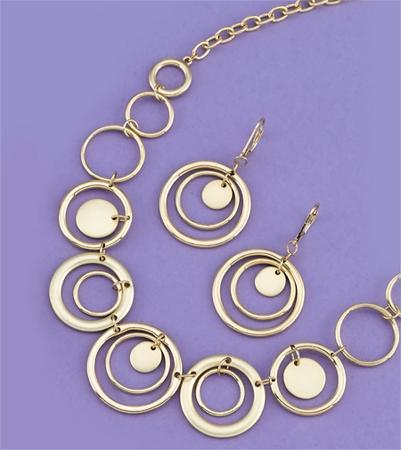 SNT108: Circle of Excellence 2-Piece Set in Gold or Silver