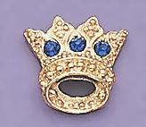 TA119B: Blue Crystal Crown Tack Pin