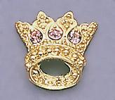 TA119P: Pink Crystal Crown Tac