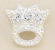 TA119S: Bright Silver & Crystal Crown Tac