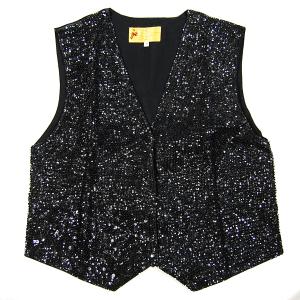 VE106: Black Sequin Vest