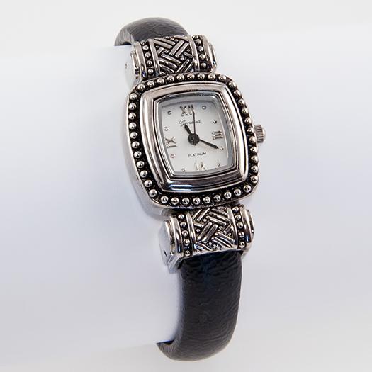 WA115: Yurmanesque Black Cuff Watch